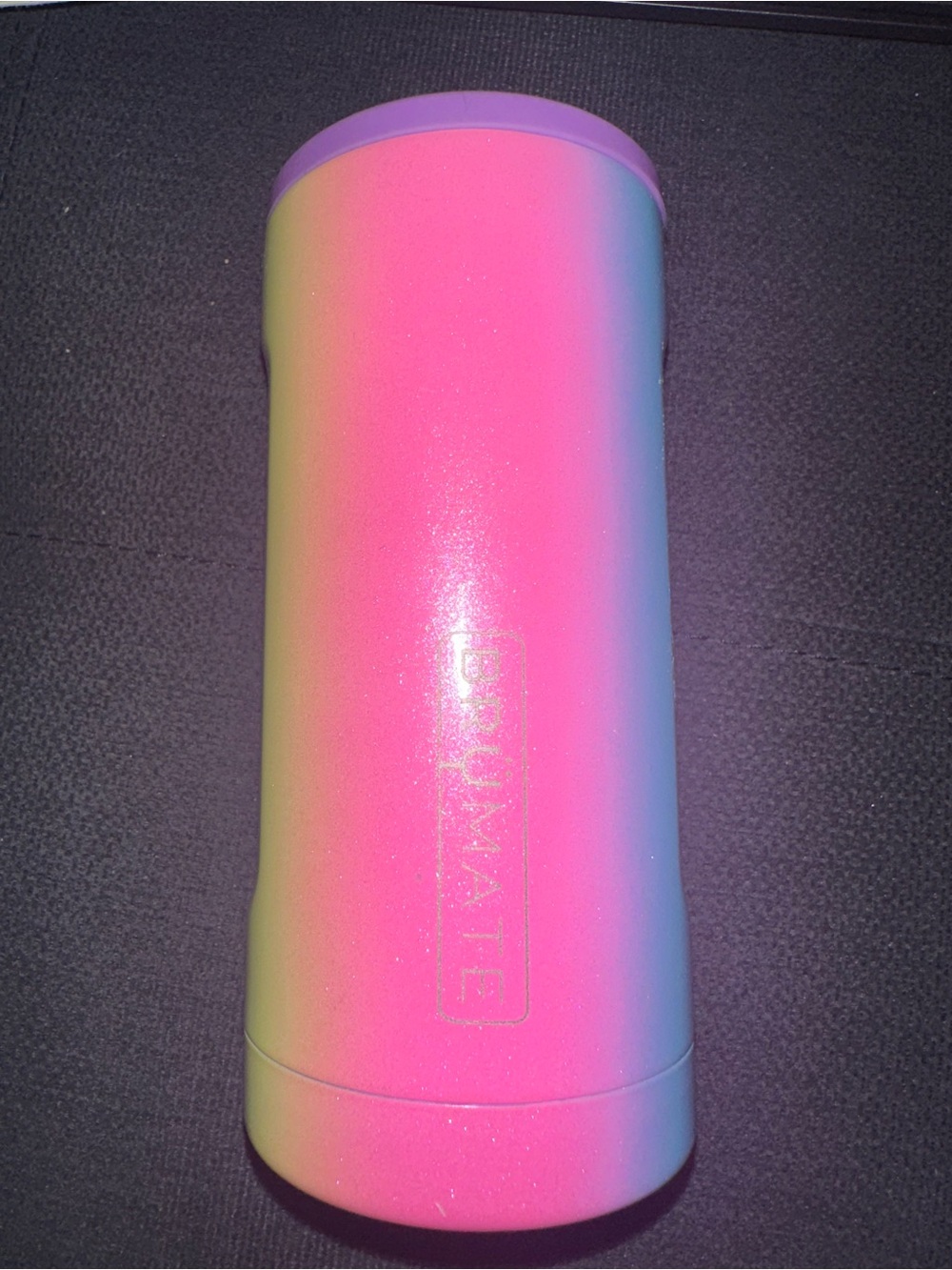 Rainbow Gradient sparkle Brumate slim can coozie